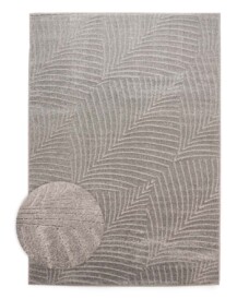 Scandinavian rug - Contour Leaf grey - overzicht, thumbnail