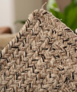 Square cotton rug - Joy beige/white
