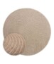 Round Scandinavian rug - Contour Curve beige - overzicht, thumbnail