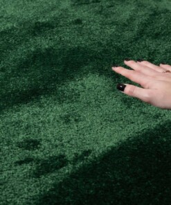 Round velvet rug - Flair jade - close up