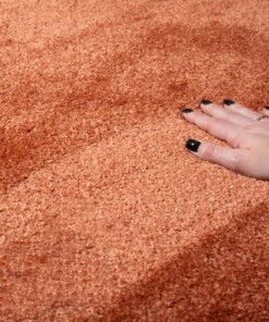 Round velvet rug - Flair terracotta - close up