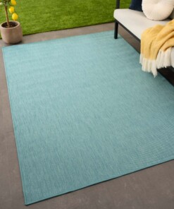 Plain outdoor rug - Flip turquoise