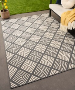 Outdoor rug diamond - Flip Gem grey