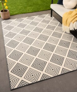 Outdoor rug diamond - Flip Gem grey