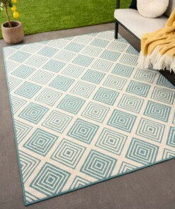 Outdoor rug diamond - Flip Gem turquoise