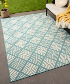 Outdoor rug diamond - Flip Gem turquoise