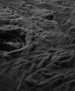 Fluffy rug - Comfy Deluxe dark grey - close up, thumbnail