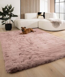 Fluffy rug - Comfy Deluxe pink - sfeer