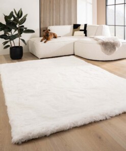 Fluffy rug - Comfy Deluxe white - sfeer