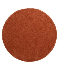 Round thick rug - Shaggy Trend terracotta - overzicht