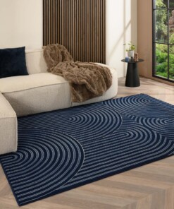 Japandi rug - Ease Akira dark blue