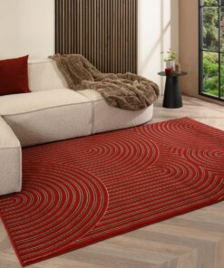 Japandi rug - Ease Akira red