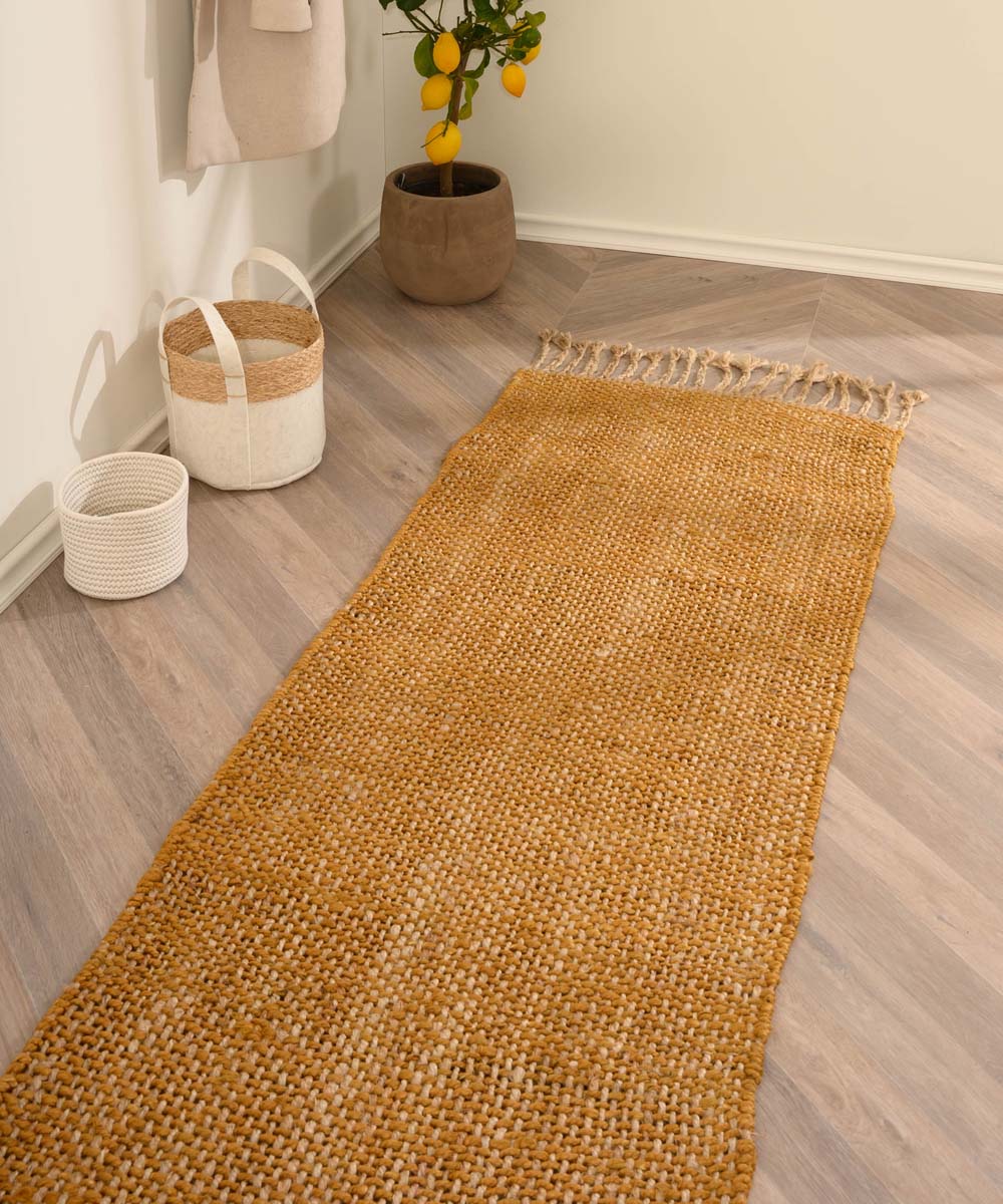 Jute runner - Chunky Boho & me gold/natural - sfeer Jute runner - Chunky Boho & me gold/natural - sfeer