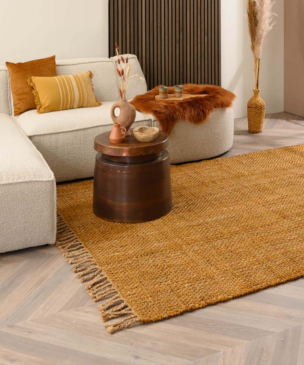 Jute rug - Chunky gold/natural - sfeer Jute rug - Chunky gold/natural - sfeer
