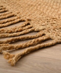 Jute rug - Chunky natural - close up, thumbnail