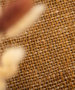 Square jute rug - Chunky gold/natural - close up, thumbnail