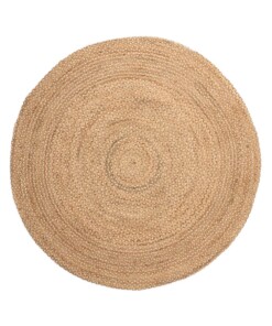 Round jute rug​ - Braided natural - overzicht, thumbnail