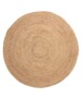 Round jute rug​ - Braided natural - overzicht, thumbnail