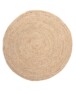 Round jute rug​ - Braided white/natural - overzicht, thumbnail