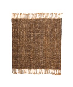 Square jute rug - Chunky brown/natural - overzicht