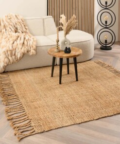 Square jute rug - Chunky natural - sfeer