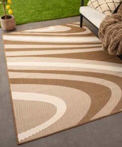 Modern outdoor rug​ - Flip Saturn light brown
