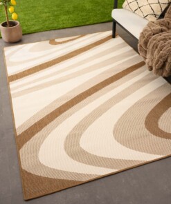Modern outdoor rug​ - Flip Saturn light brown