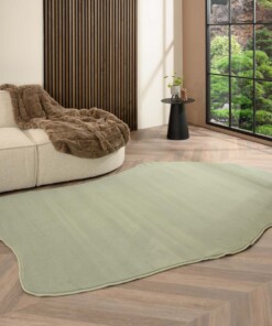 Organic shaped rug - Ease Flow soft green