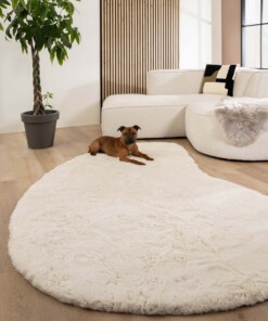 Fluffy rug organic - Comfy Plus cream - sfeer