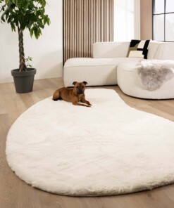 Fluffy rug organic - Comfy Plus white - sfeer, thumbnail