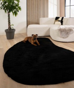 Fluffy rug organic - Comfy Plus black - sfeer, thumbnail