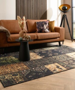 Patchwork rug - Fade No.1 olive green - sfeer