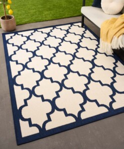 Retro outdoor rug​ - Flip Lucky dark blue