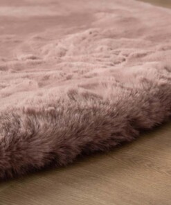 Round fluffy rug - Comfy Deluxe pink - close up, thumbnail Round fluffy rug - Comfy Deluxe pink - close up, thumbnail