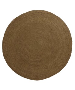 Round jute rug​ - Pure olive green - overzicht