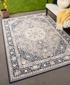 Outdoor rug vintage - Flip Agnes dark blue
