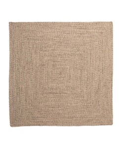 Square cotton rug - Joy beige/white - overzicht