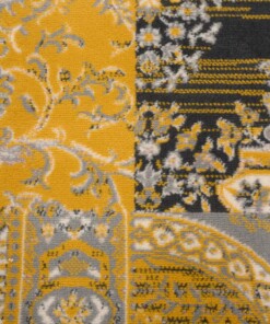 Patchwork rug - Ease Agatha mustard yellow