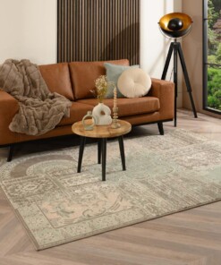 Patchwork rug - Ease Agatha soft green