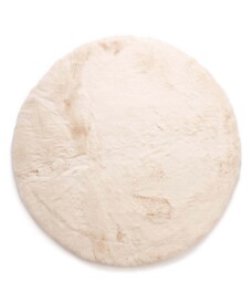 Round fluffy rug - Comfy Deluxe cream - overzicht, thumbnail