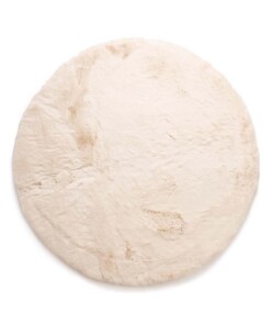 Round fluffy rug - Comfy Deluxe cream - overzicht