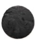 Round fluffy rug - Comfy Deluxe dark grey - overzicht, thumbnail