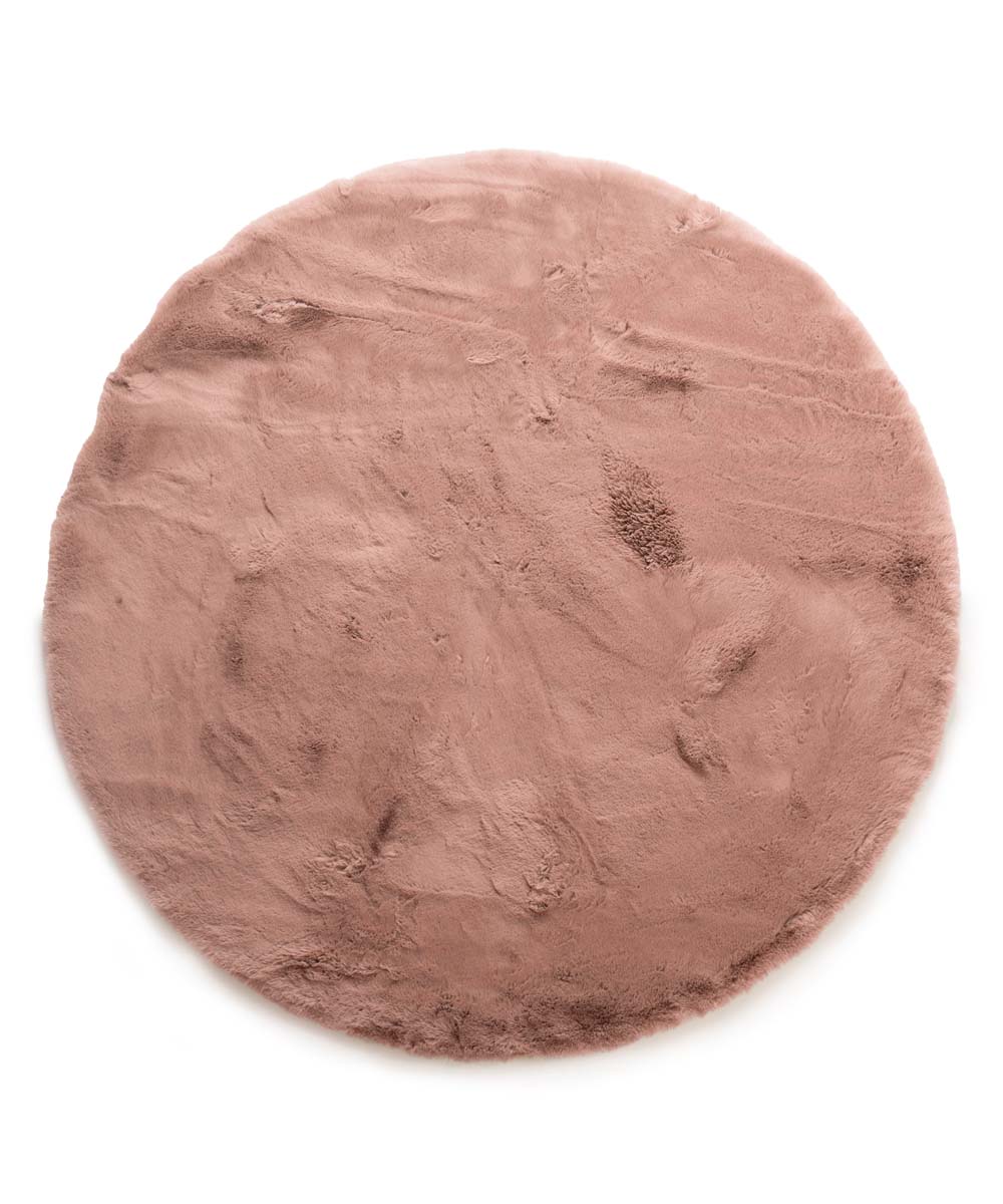 Round fluffy rug - Comfy Deluxe pink - overzicht Round fluffy rug - Comfy Deluxe pink - overzicht