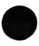 Round fluffy rug - Comfy Deluxe black - overzicht, thumbnail