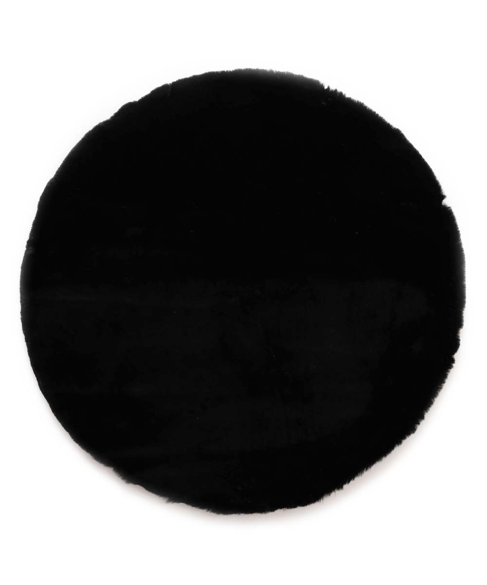 Round fluffy rug - Comfy Deluxe black - overzicht Round fluffy rug - Comfy Deluxe black - overzicht