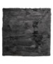 Square fluffy rug - Comfy Deluxe dark grey - overzicht, thumbnail
