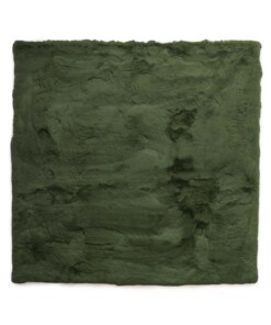 Square fluffy rug - Comfy Deluxe olive green - overzicht