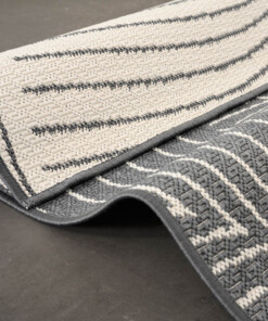 Outdoor rug palm - Flip Leaf grey - close up, thumbnail