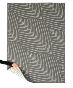 Outdoor rug palm - Flip Leaf grey - overzicht