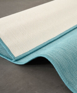 Plain outdoor rug - Flip turquoise - close up, thumbnail